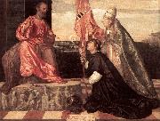 TIZIANO Vecellio Pope Alexander IV Presenting Jacopo Pesaro to St Peter nwt France oil painting reproduction